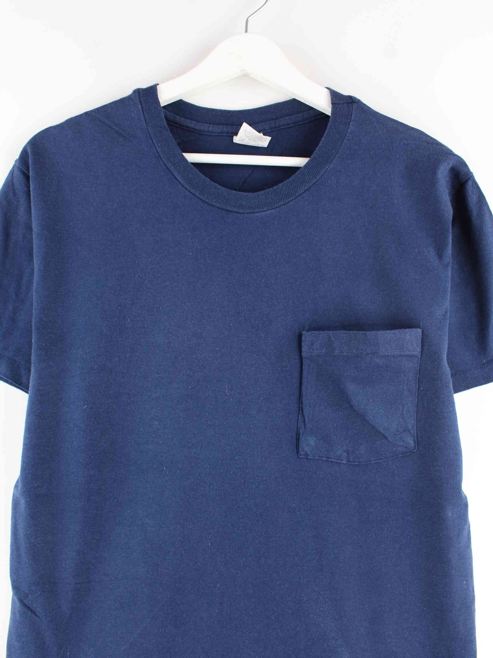 Hanes y2k Basic Single Stitched T-Shirt Blau M (detail image 1)