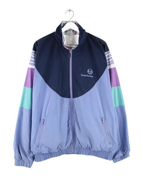 Sergio Tacchini 90s Vintage Crazy Trainingsjacke Blau XL