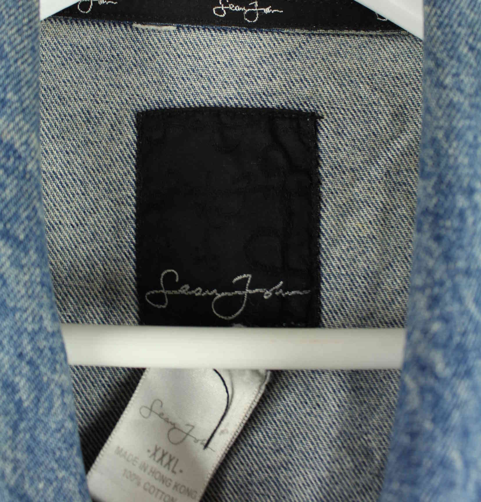Sean John 00s Embroidered Jeans Jacke Blau 3XL (detail image 2)