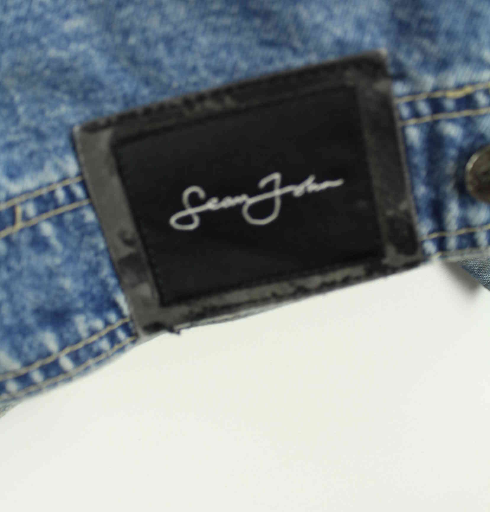 Sean John 00s Embroidered Jeans Jacke Blau 3XL (detail image 7)