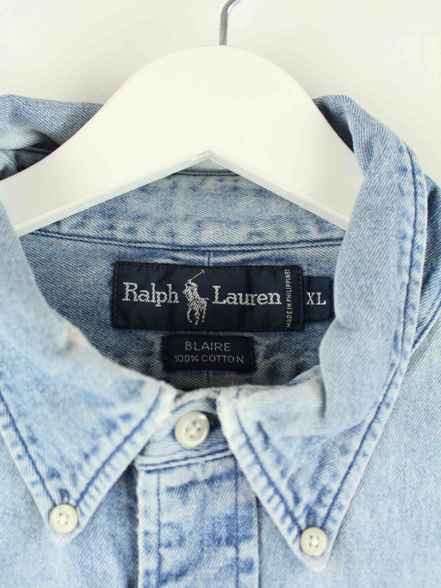 Ralph Lauren 90s Vintage Blaire Jeans Shirt Blue XL – Peeces