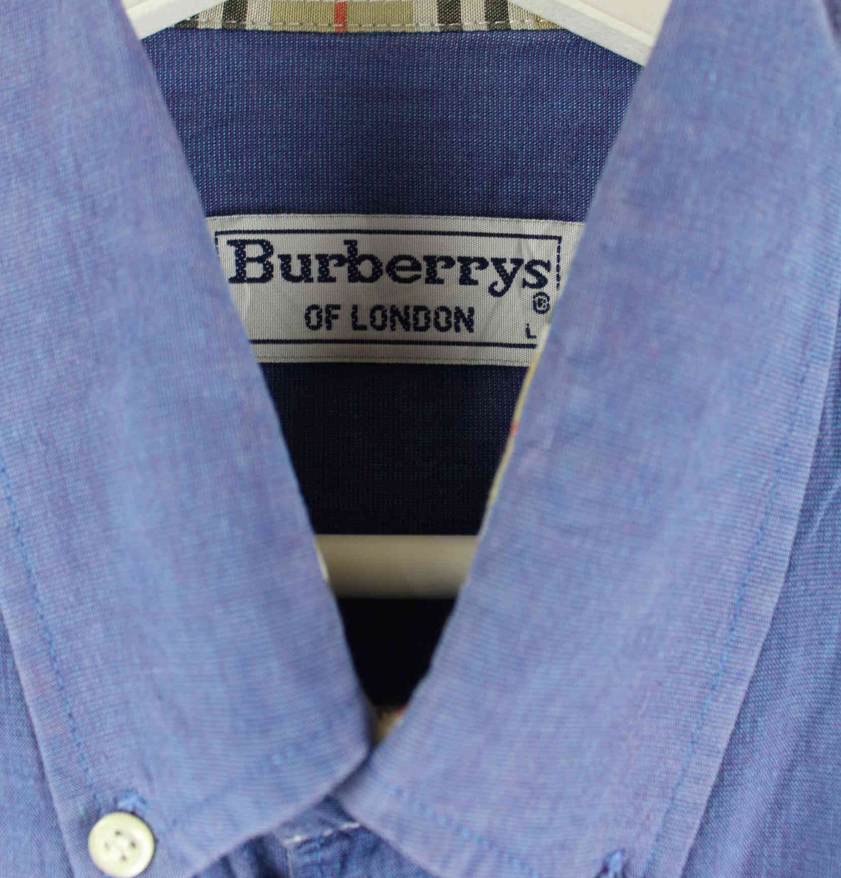 Burberry 90s Vintage Hemd Blau L (detail image 2)
