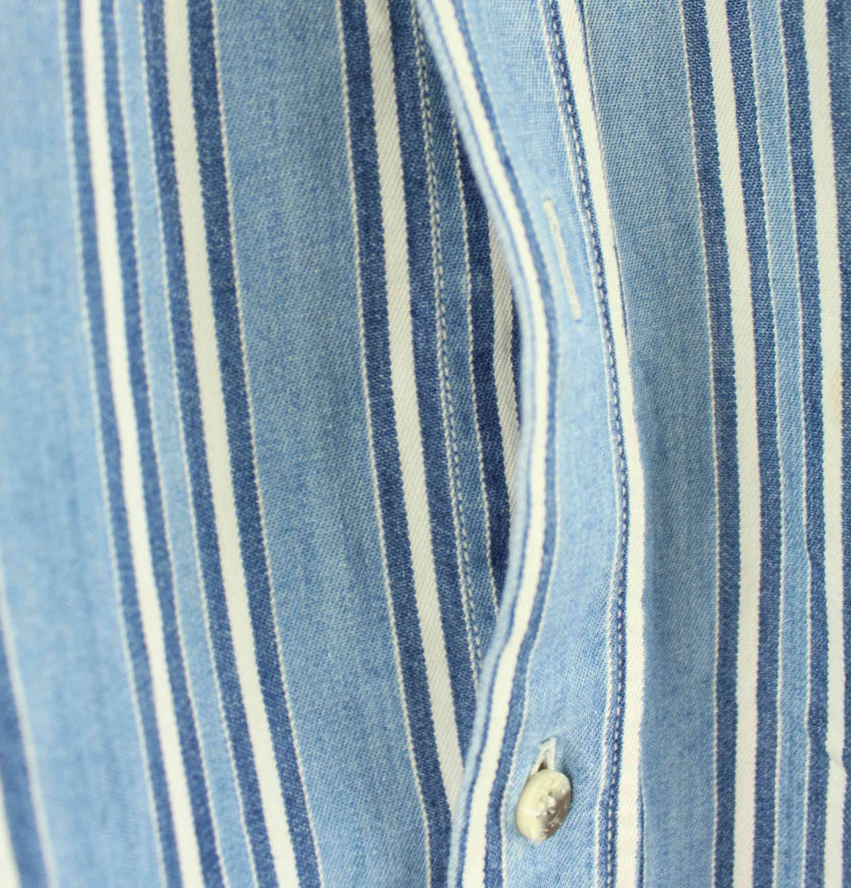 Levi's 00s Striped Hemd Blau L (detail image 4)