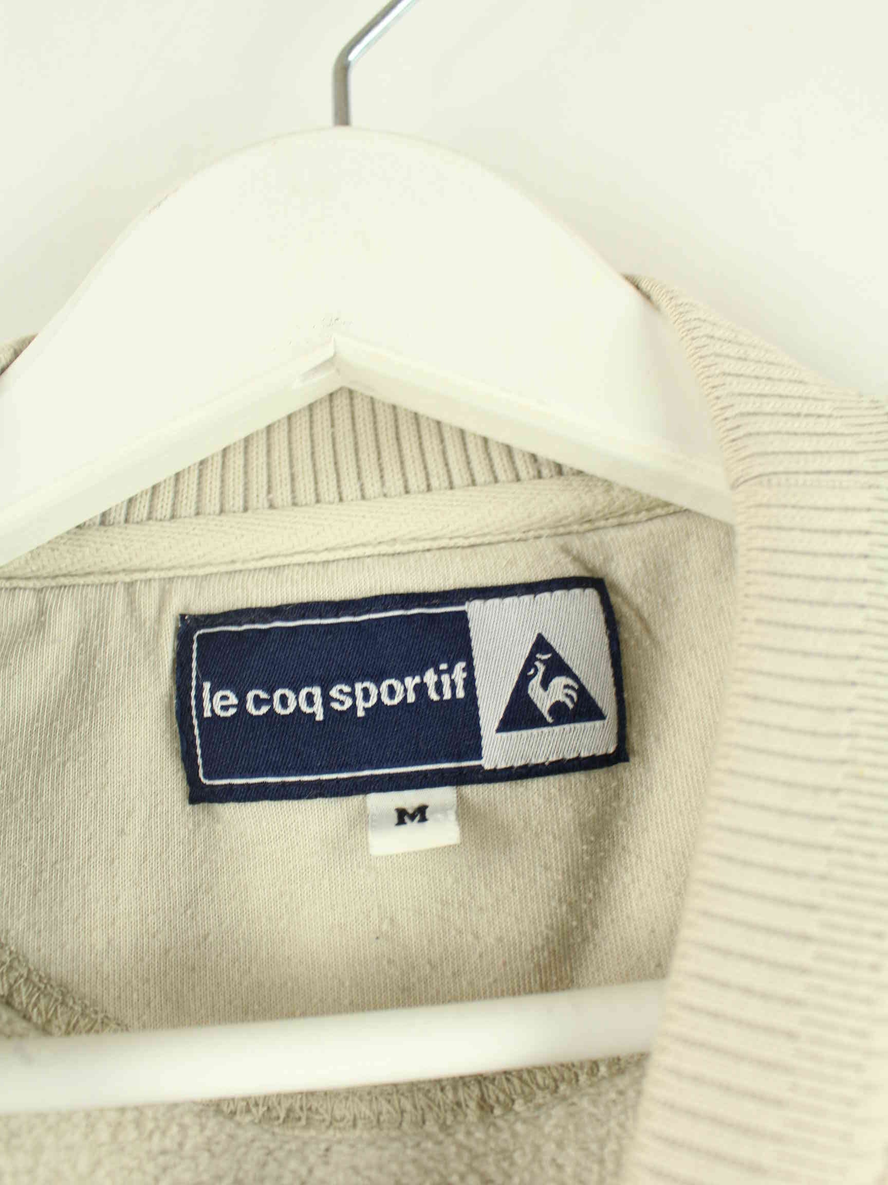 Le Coq Sportif 90s Vintage Embroidered Sweater Beige L Peeces