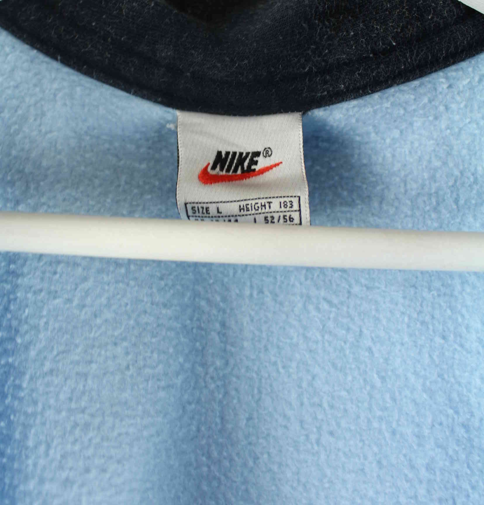 Nike 90s Vintage Embroidered Sweatjacke Blau L (detail image 3)