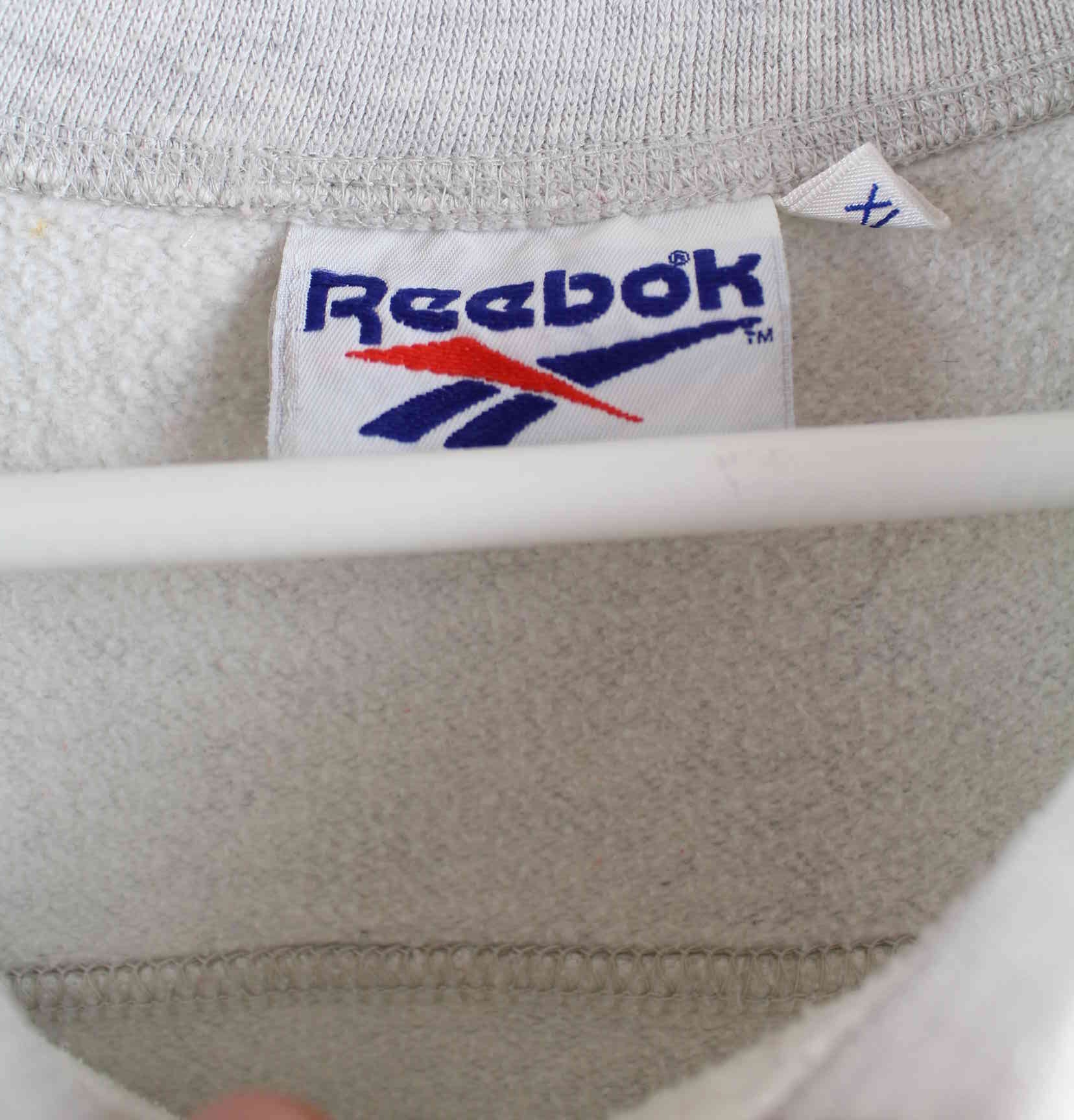 Reebok 90s Vintage Embroidered Sweater Grau L (detail image 4)