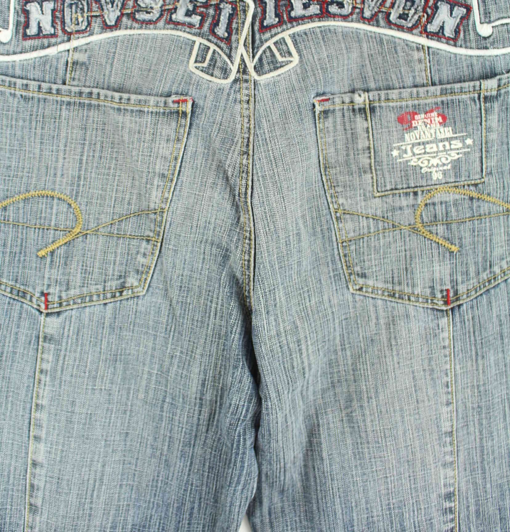 Vintage y2k Embroidered Carpenter Jeans Blau W32 L40 (detail image 4)