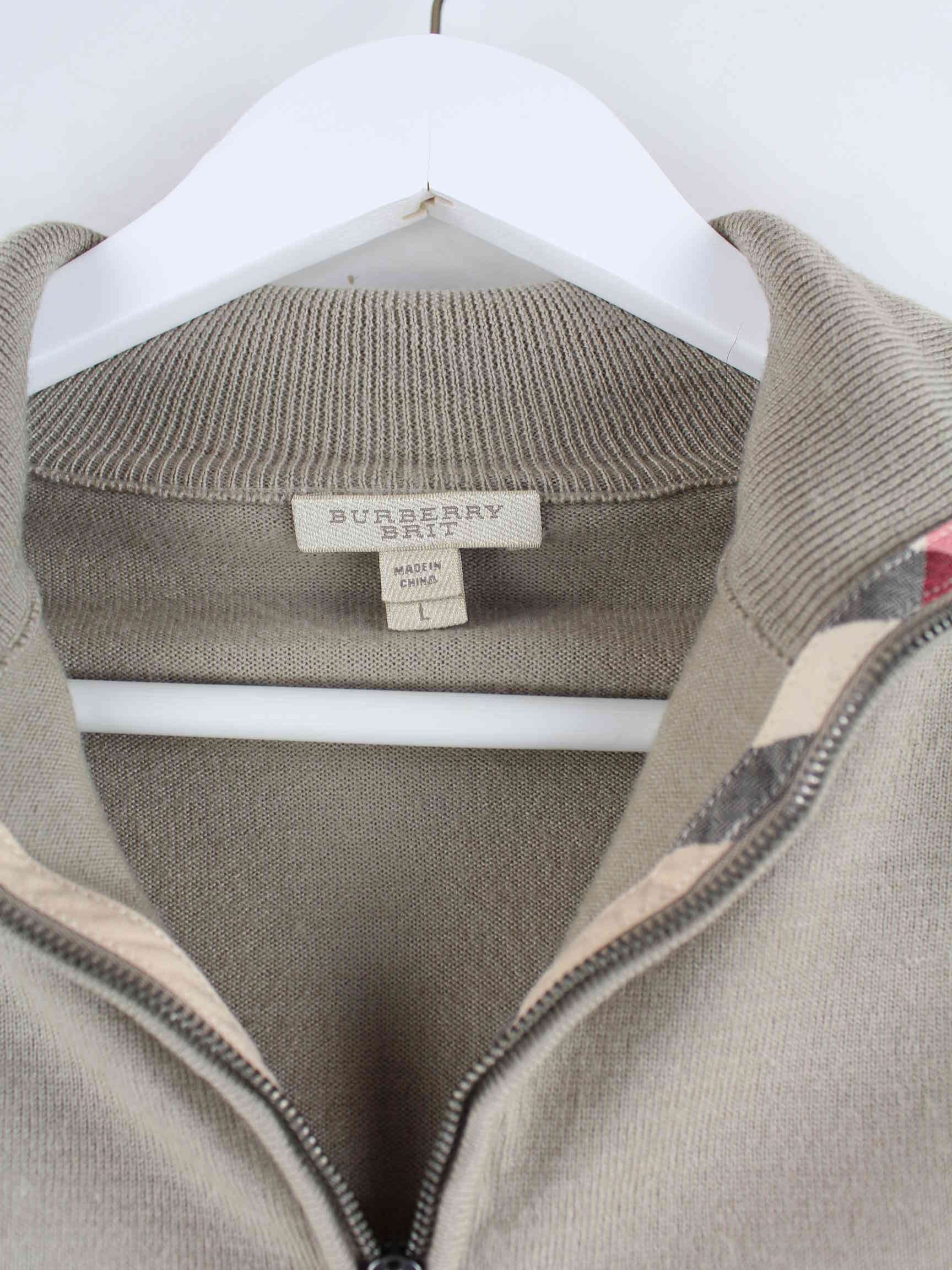 Burberry Half Zip Pullover Braun L (detail image 2)