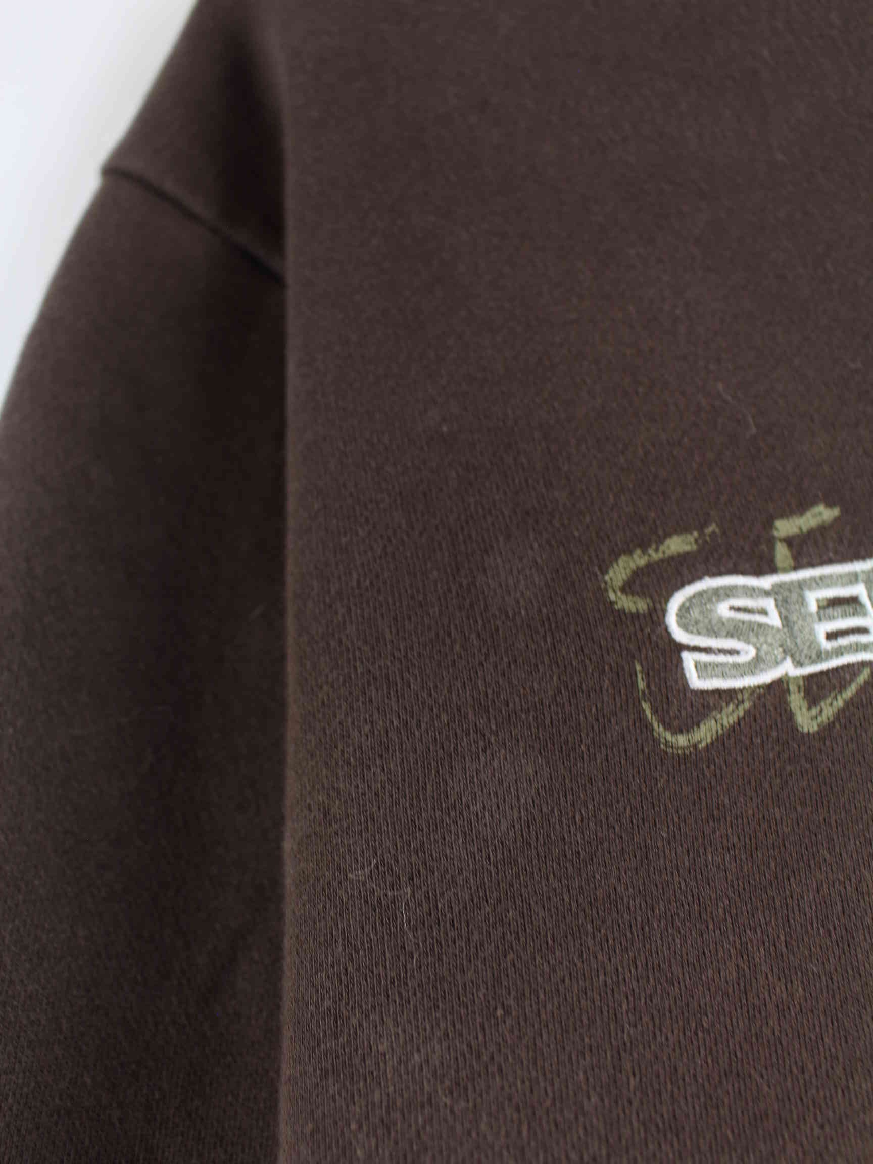 Sergio Tacchini 00s Embroidered Sweater Braun L (detail image 4)