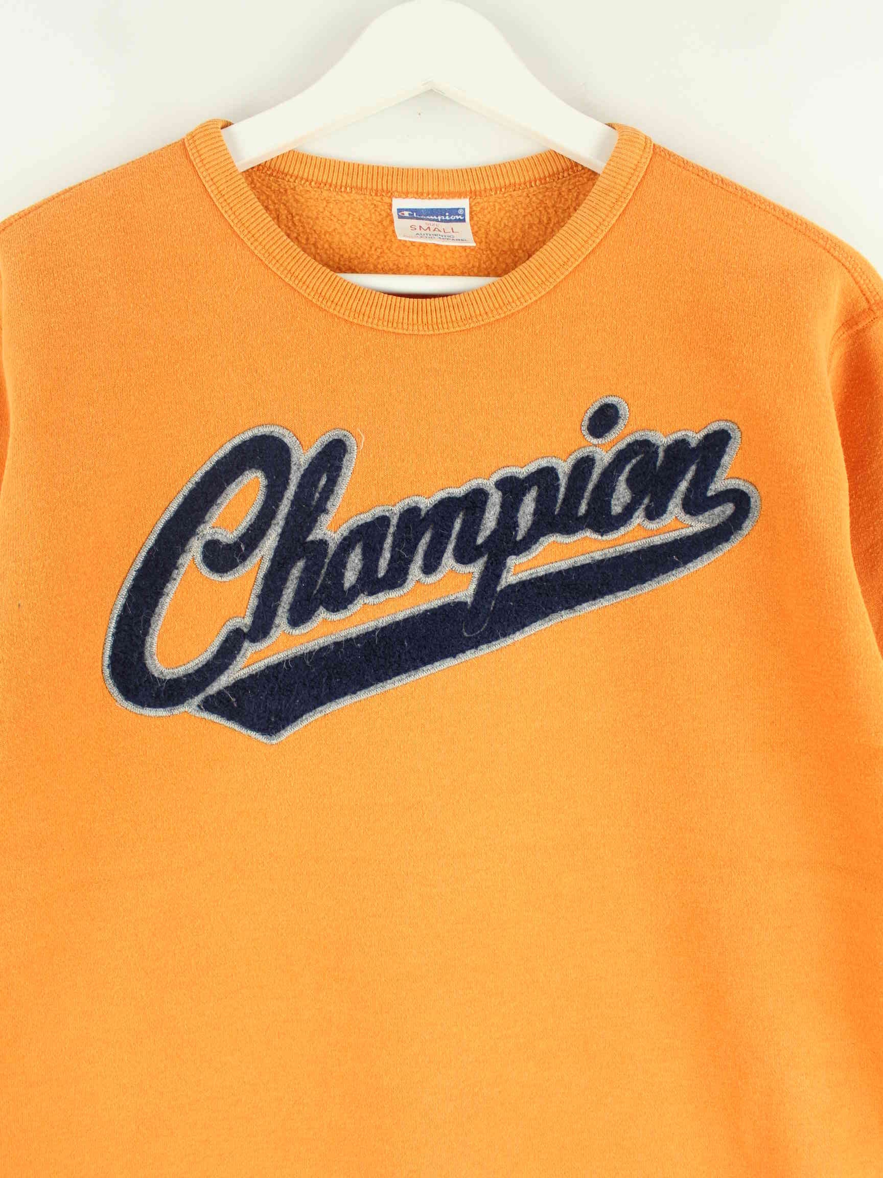 Champion Embroidered Logo Sweater Orange S (detail image 1)