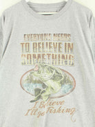 Vintage Fishing Print T-Shirt Grau XXL (detail image 1)