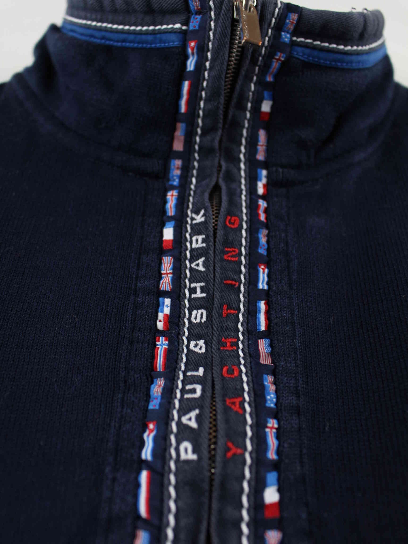 Paul & Shark 00s Embroidered Half Zip Pullover Blau XL (detail image 3)