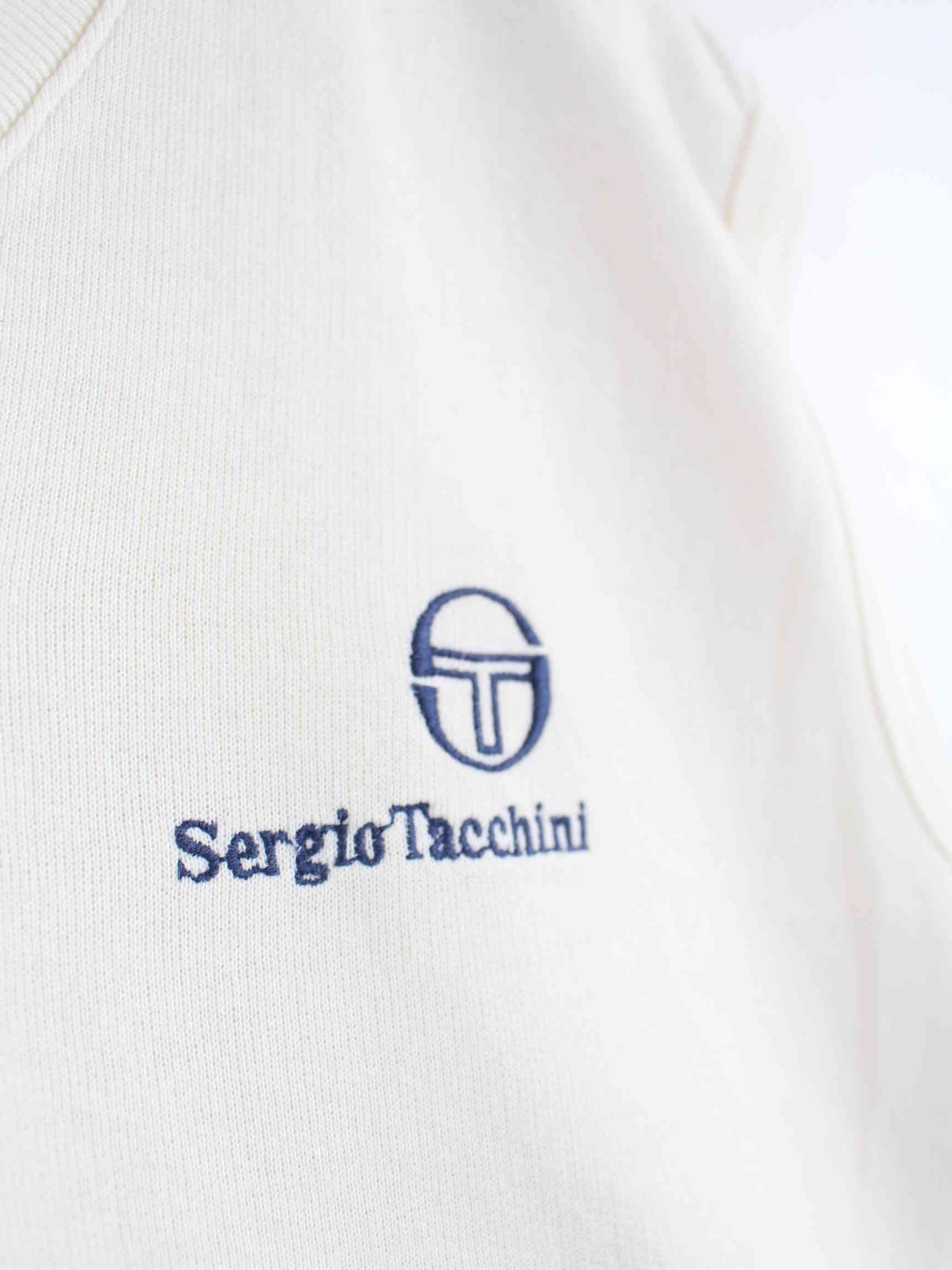 Sergio Tacchini 90s Vintage Embroidered Pullunder Weiß XL (detail image 4)