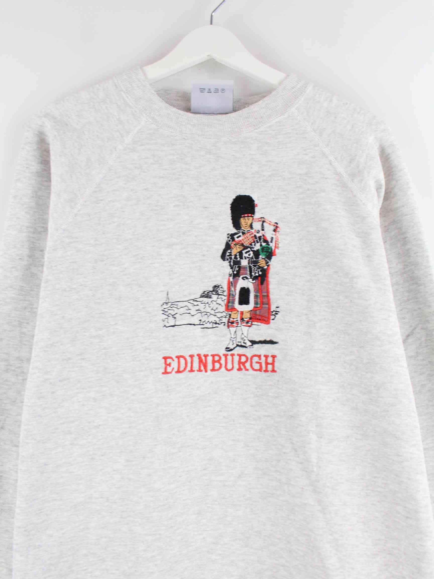Vintage y2k Edinburgh Embroidered Sweater Grau XL (detail image 1)