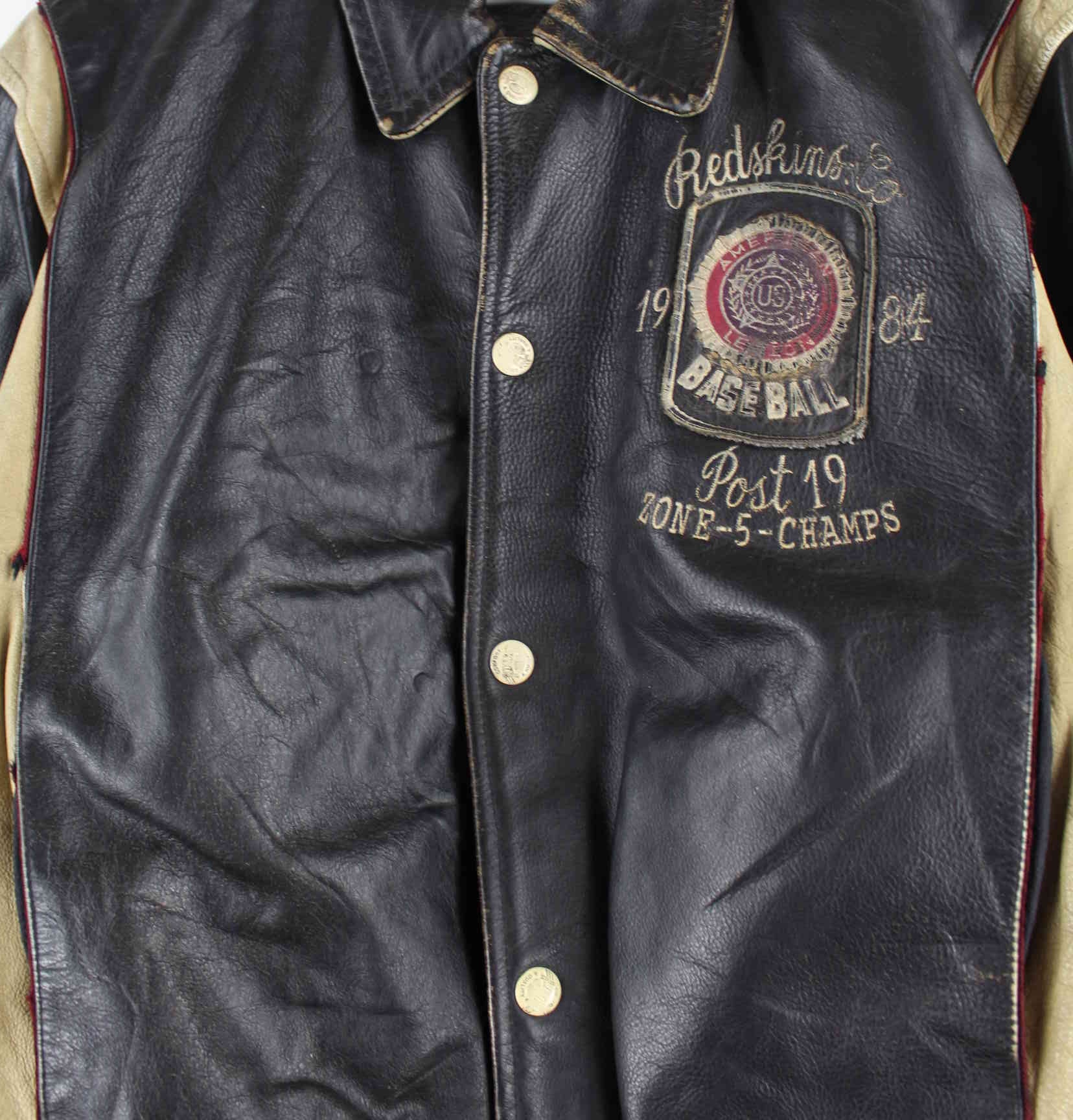 Redskins 90s Vintage Embroidered Jacke Schwarz XL (detail image 1)