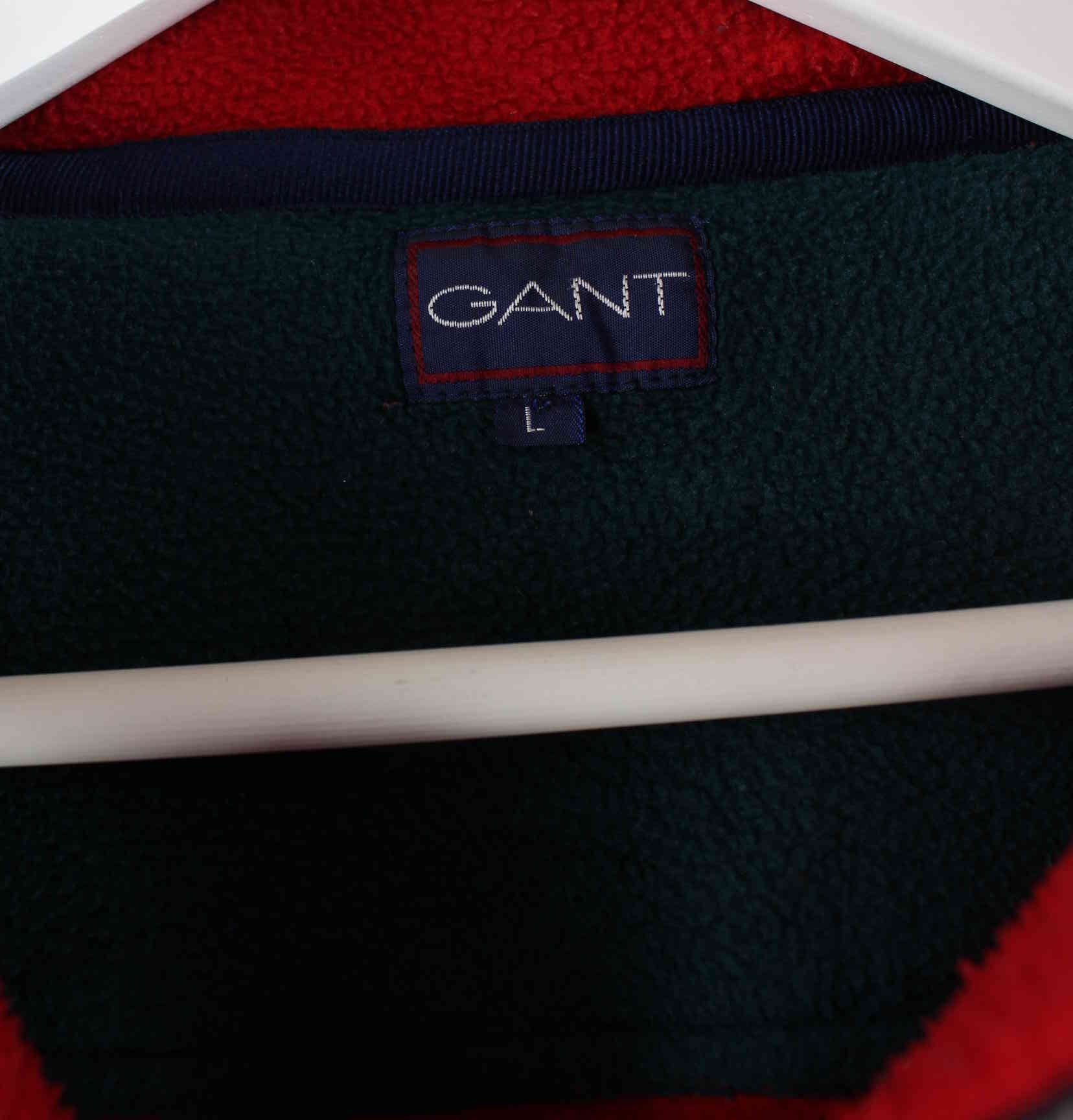 Gant 90s Vintage Fleece Half Zip Sweater Rot L (detail image 4)