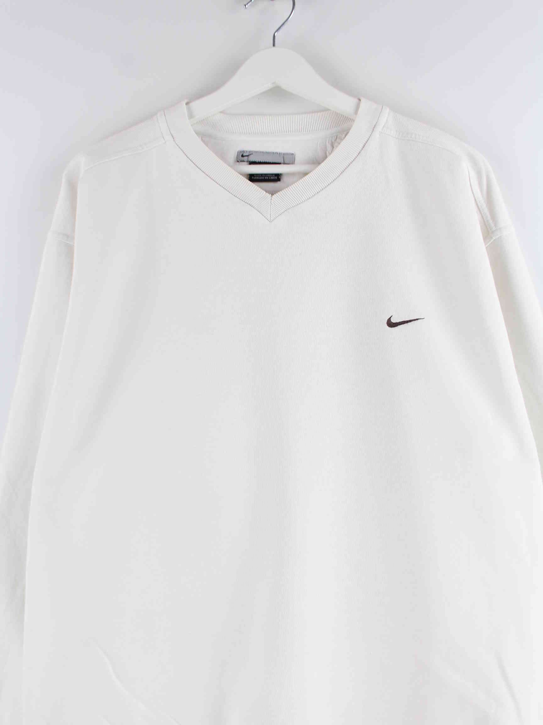Nike y2k V-Neck Basic Sweater Weiß L (detail image 1)