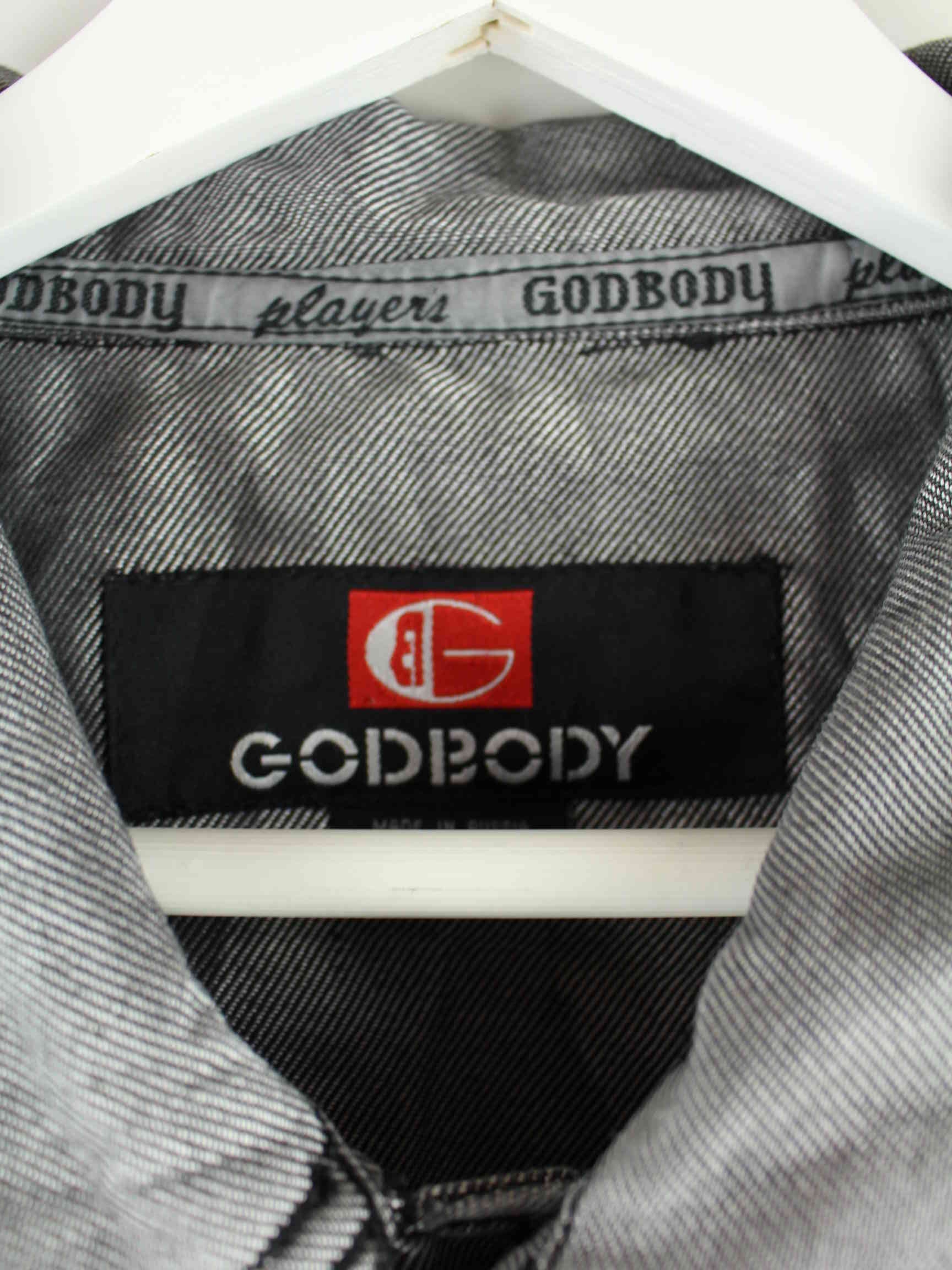 Vintage y2k Godbody Denim Jacket Grey XXL