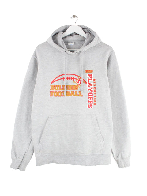 Port & Company Bulldog Football Print Hoodie Grau M