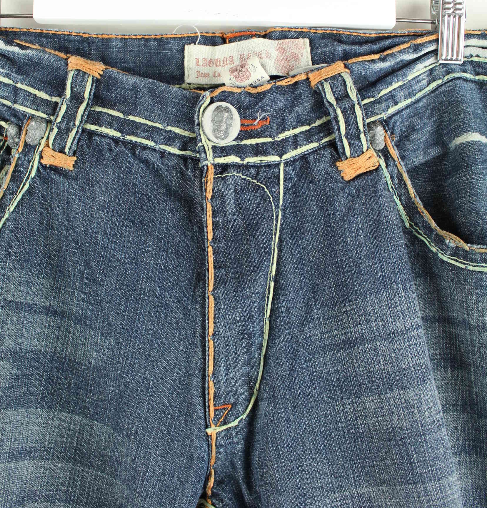 Vintage Laguna Beach Used Look Baggy Jeans Blau W40 L30 (detail image 1)