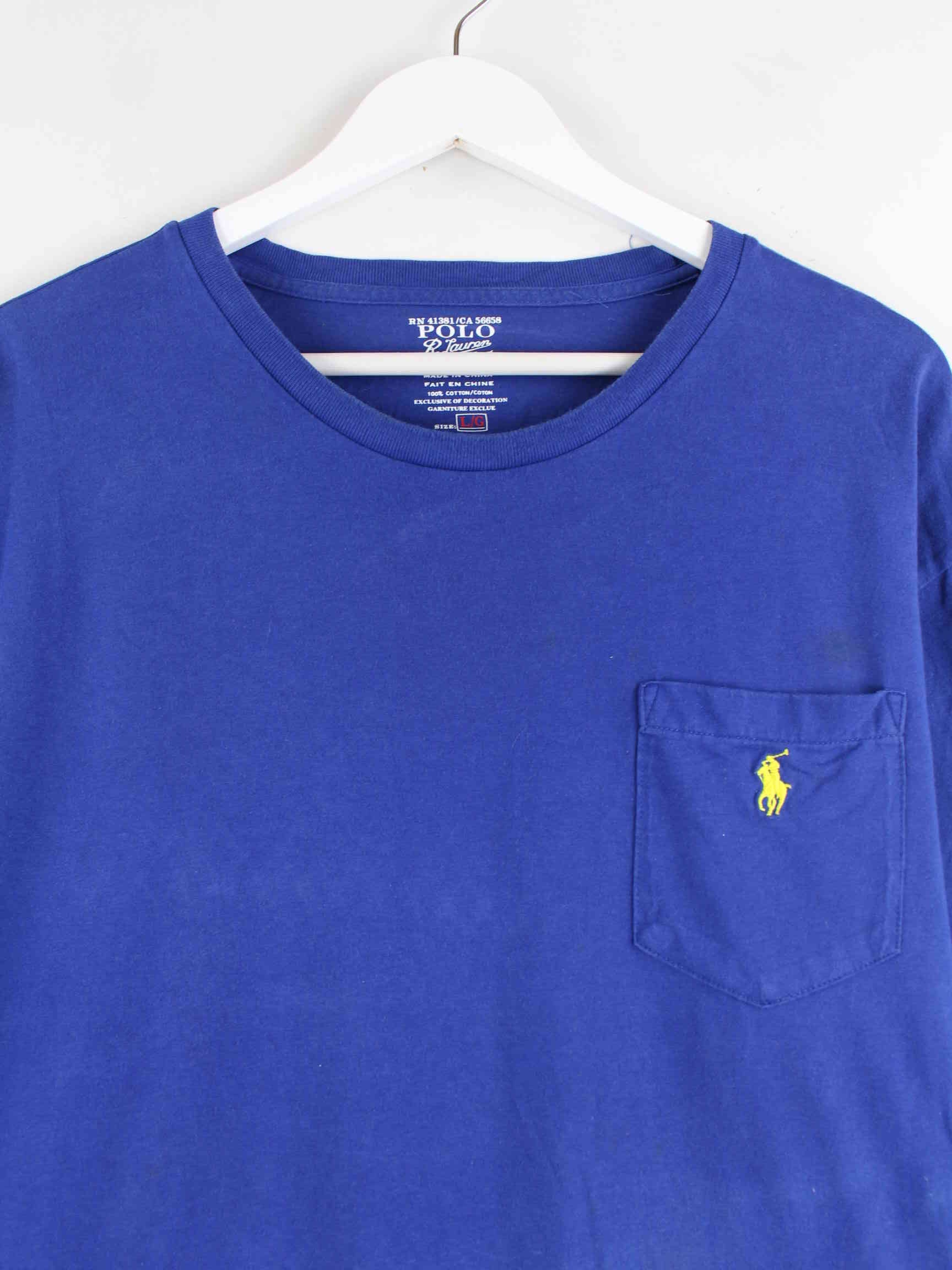 Ralph Lauren Basic Sweater Blau L (detail image 1)