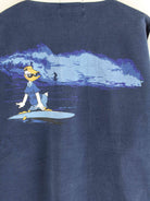 Disney 90s Vintage Donald Duck Surfing Print Sweater Blau XL (detail image 9)