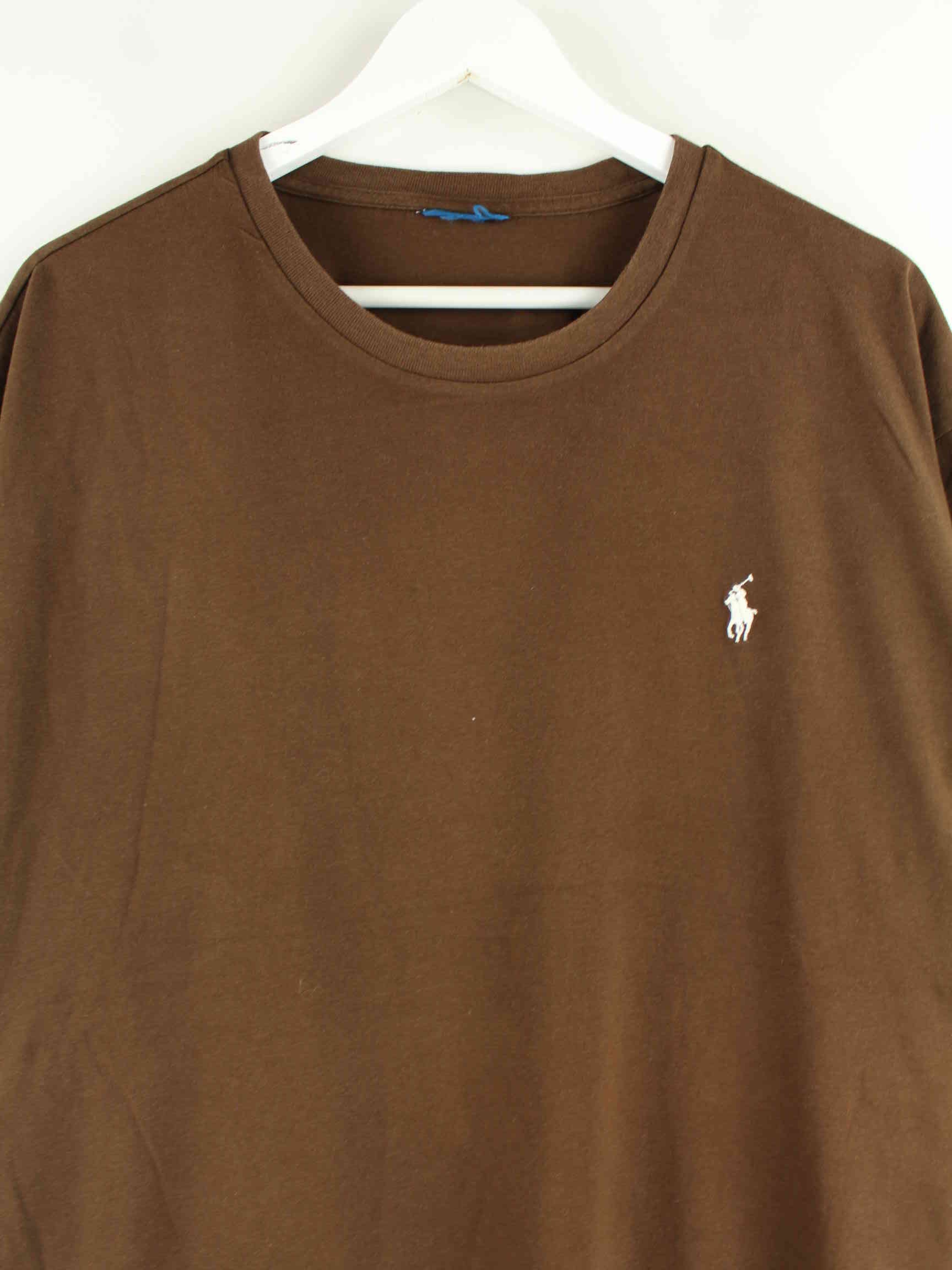 Ralph Lauren y2k Basic T-Shirt Braun XL (detail image 1)