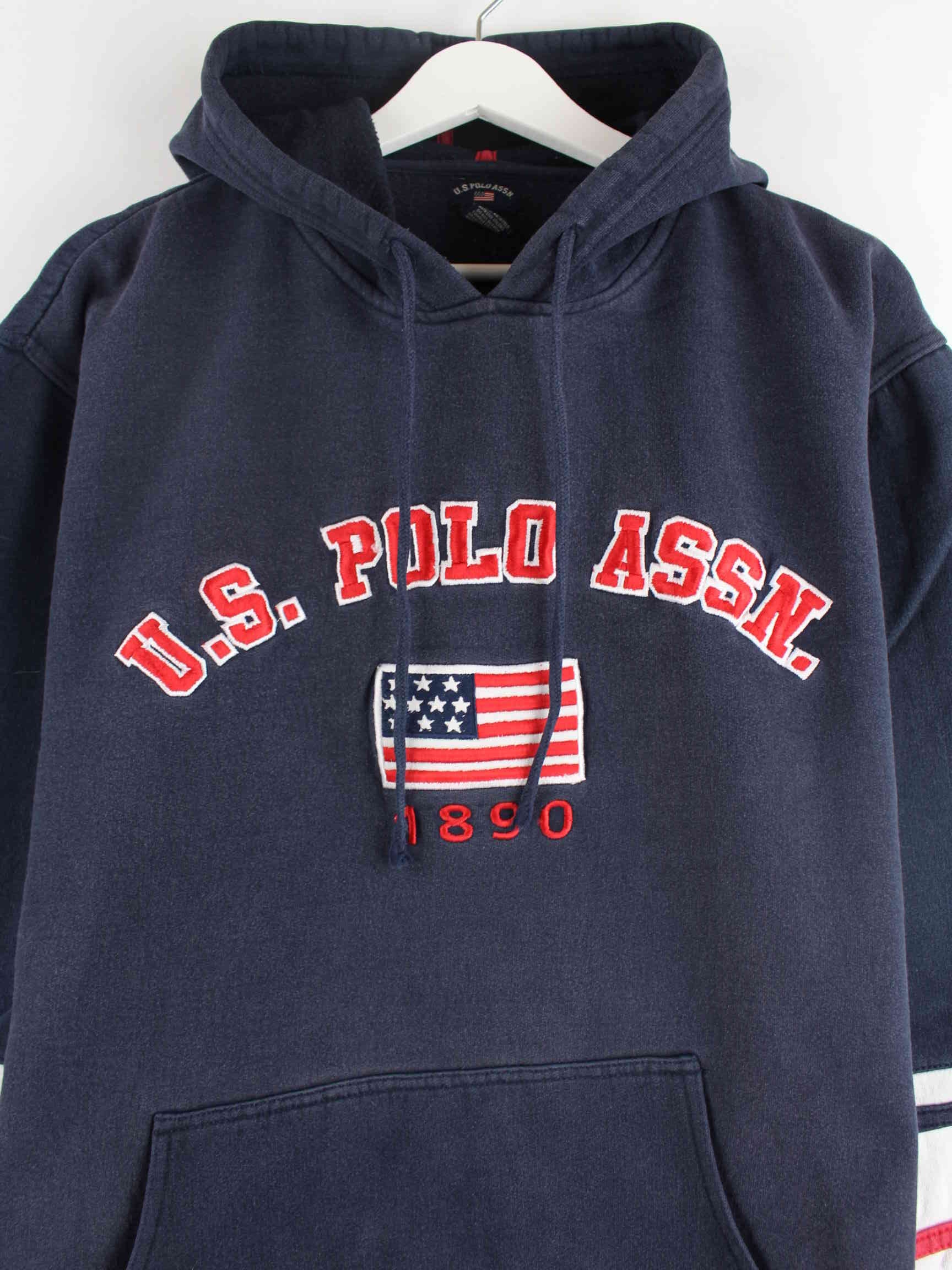 U.S. Polo ASSN. 00s Embroidered Heavy Hoodie Blau M (detail image 1)