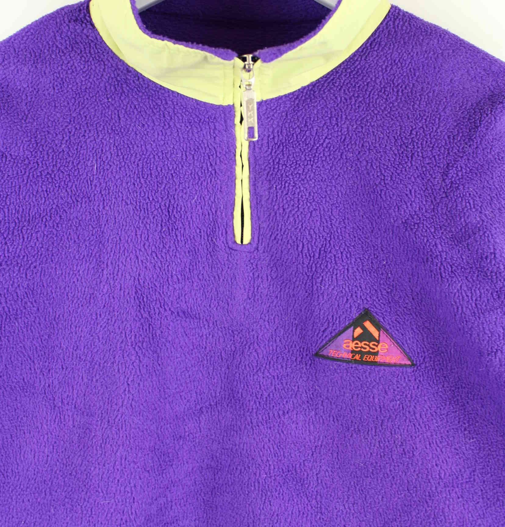 Aesse 90s Vintage Fleece Sweater Lila S (detail image 1)