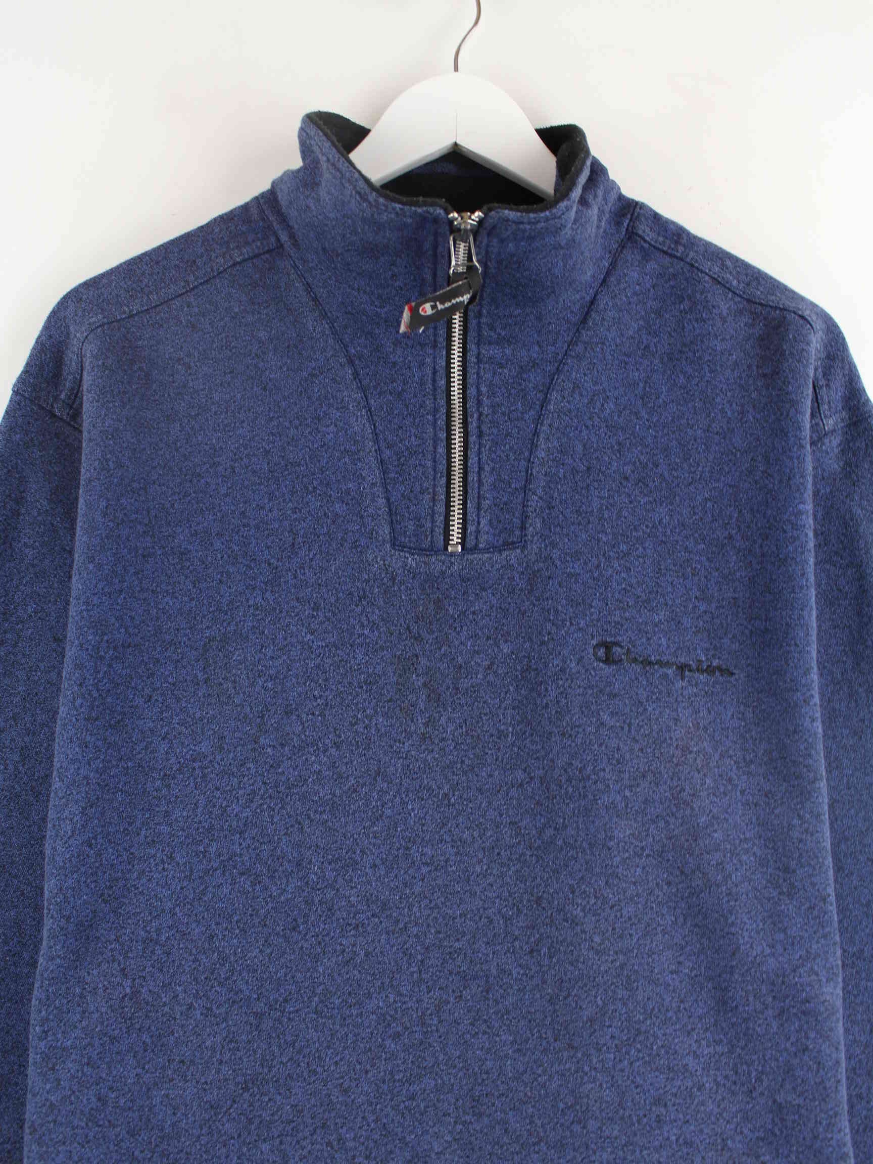 Champion Half Zip Sweater Blau L (detail image 1)