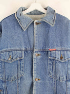 Vintage 90s Gefütterte Jeans Jacke Blau L (detail image 1)