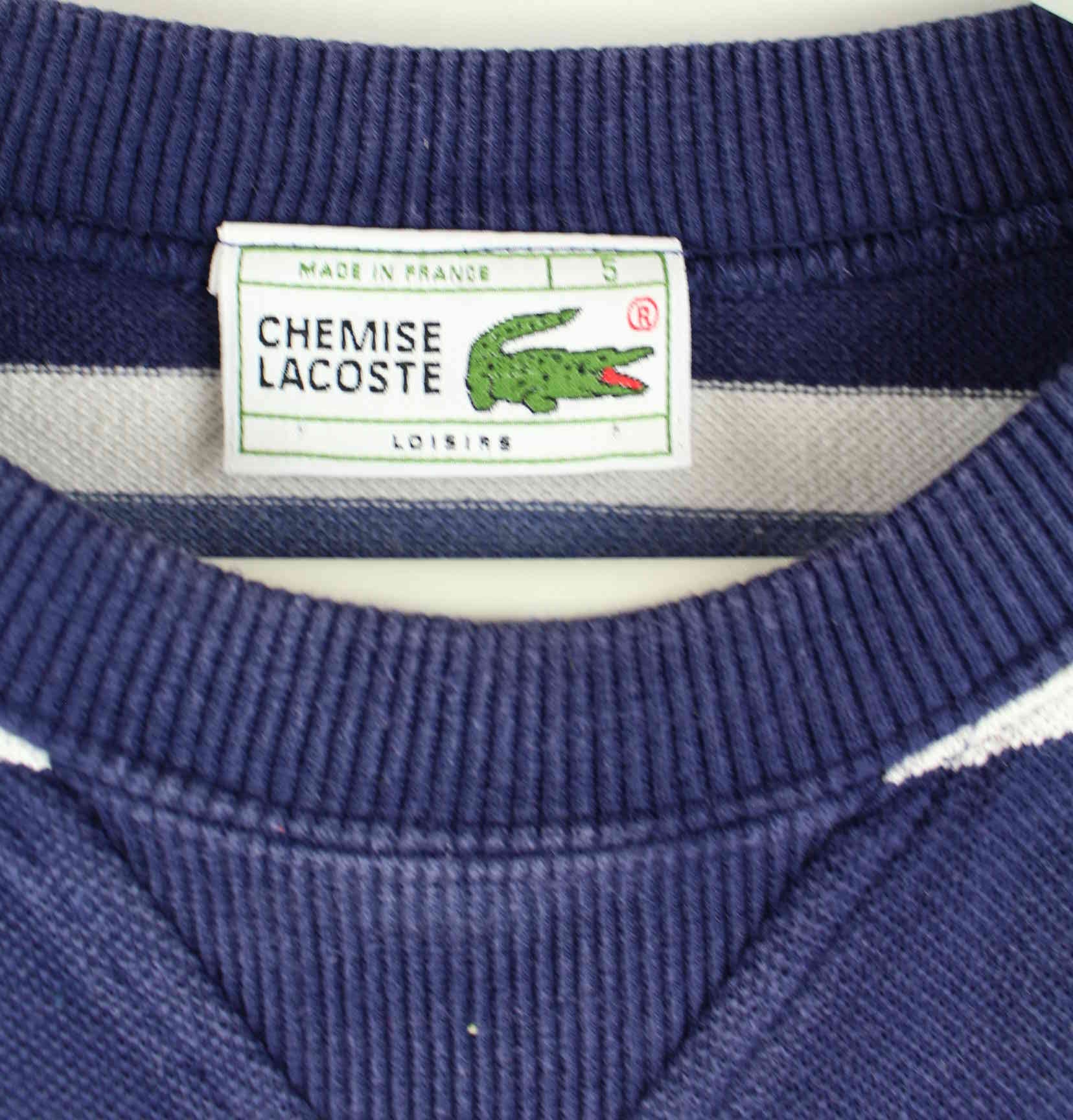 Lacoste 90s Vintage Sail Embroidered Sweater Blau S (detail image 2)