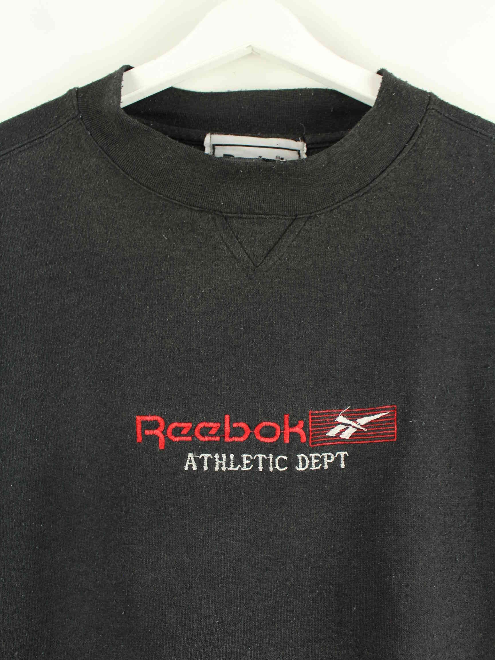 Reebok 90s Vintage Embroidered Sweater Grau XL (detail image 1)
