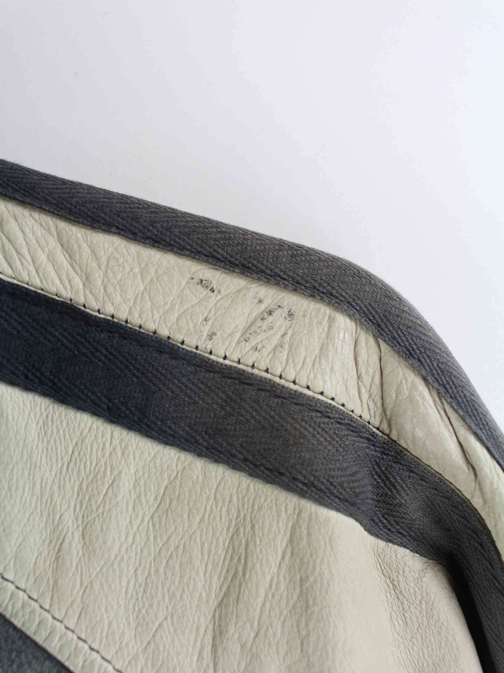 Vintage 80s Vintage Leder College Jacke Grün XL (detail image 5)