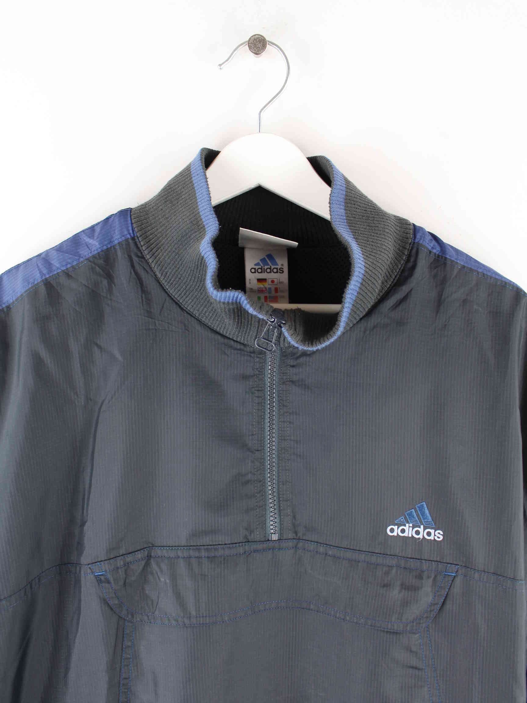 Adidas 90s Vintage Windbreaker Trainingsjacke Blau XXL (detail image 1)