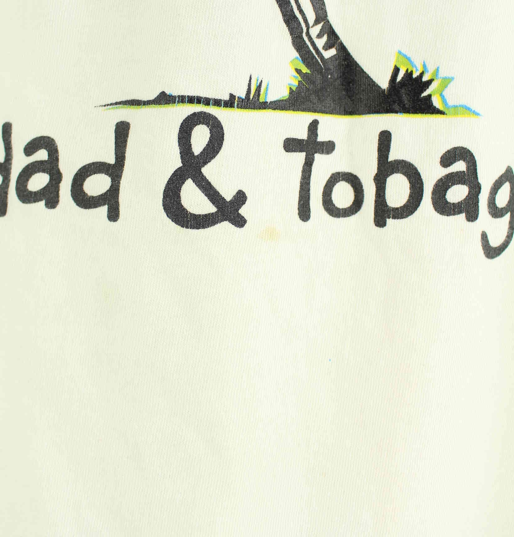 Vintage 90s Vintage Trinidad Baby Print T-Shirt Weiß S (detail image 2)