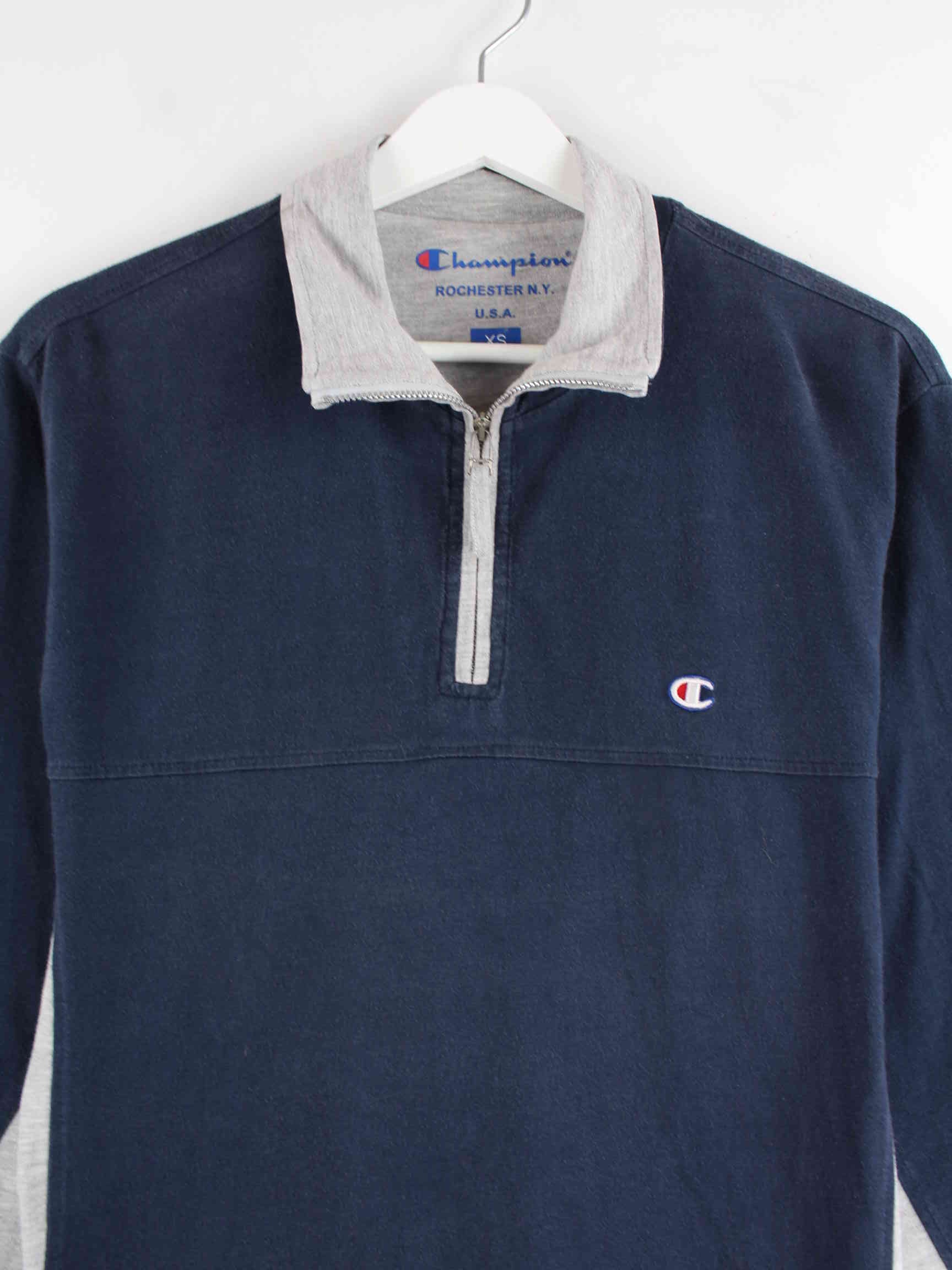 Champion Half Zip Sweater Blau XS (detail image 1)