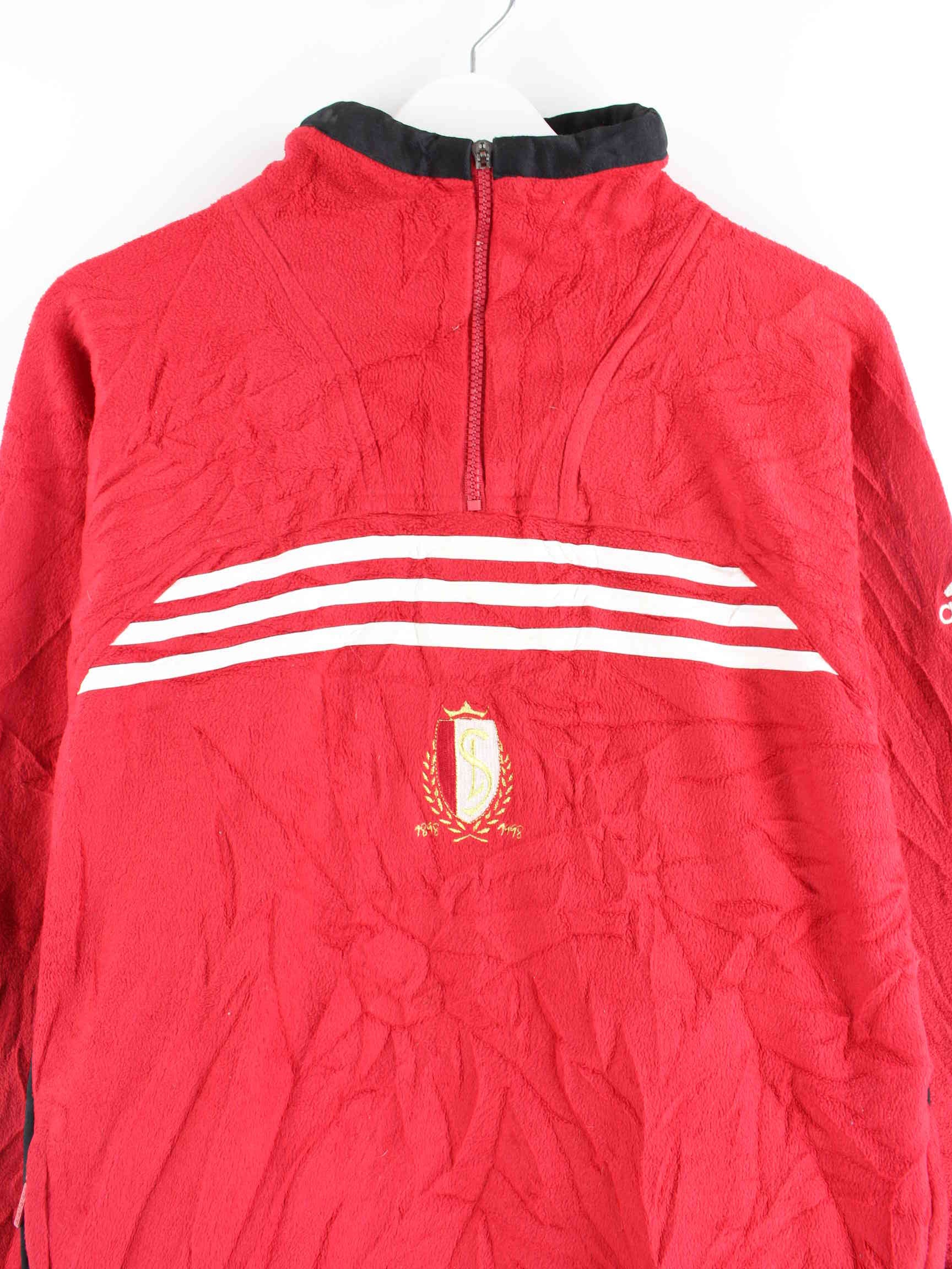 Adidas 90s Vintage Fleece Half Zip Sweater Rot L (detail image 1)