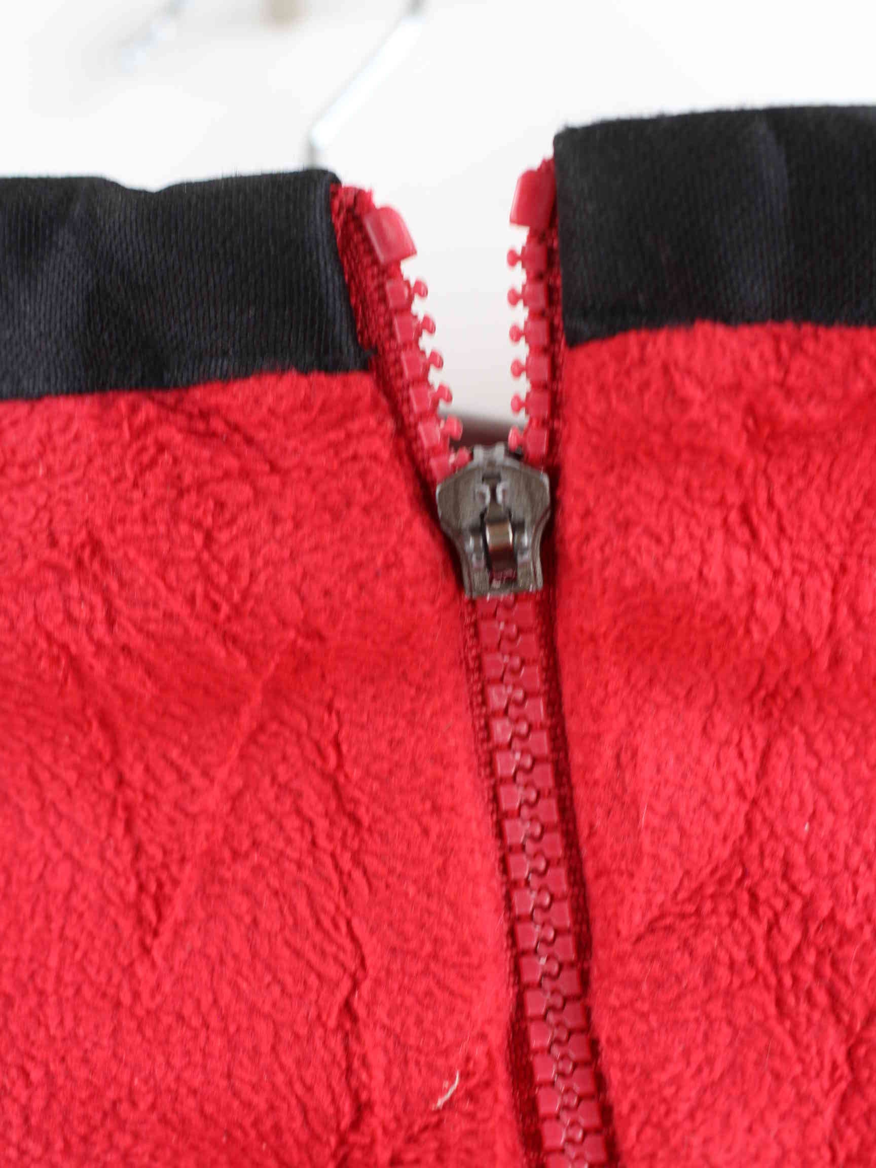 Adidas 90s Vintage Fleece Half Zip Sweater Rot L (detail image 3)
