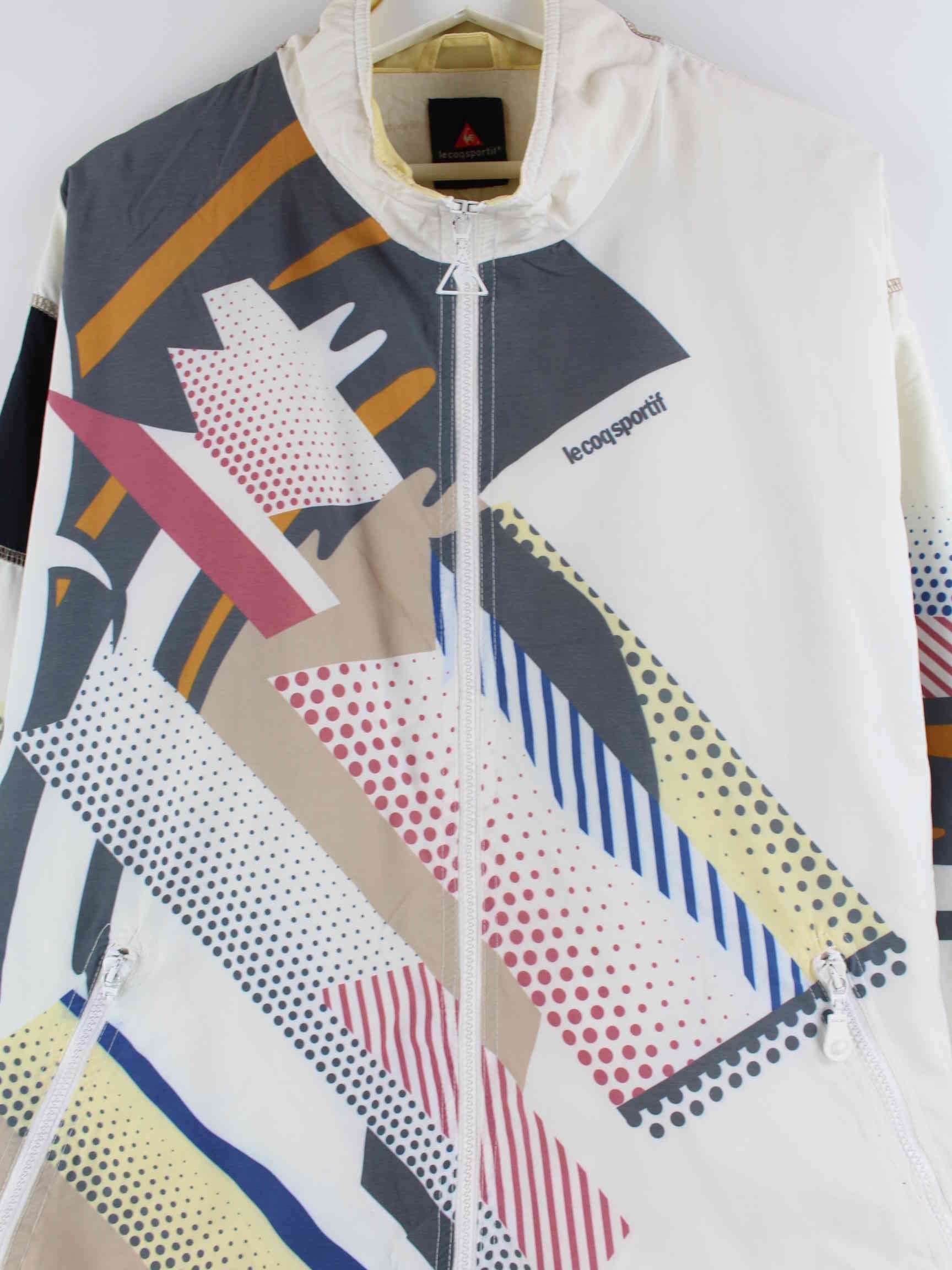 Le Coq Sportif 90s Vintage Crazy Pattern Trainingsjacke Beige XXL (detail image 1)