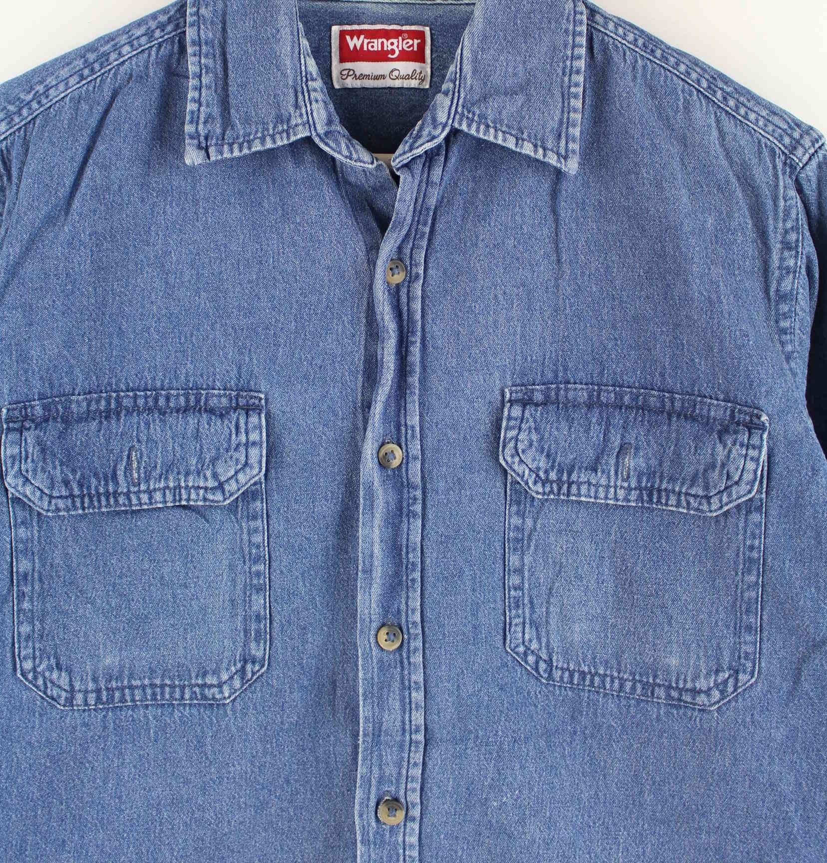 Wrangler Jeans Hemd Blau S (detail image 1)
