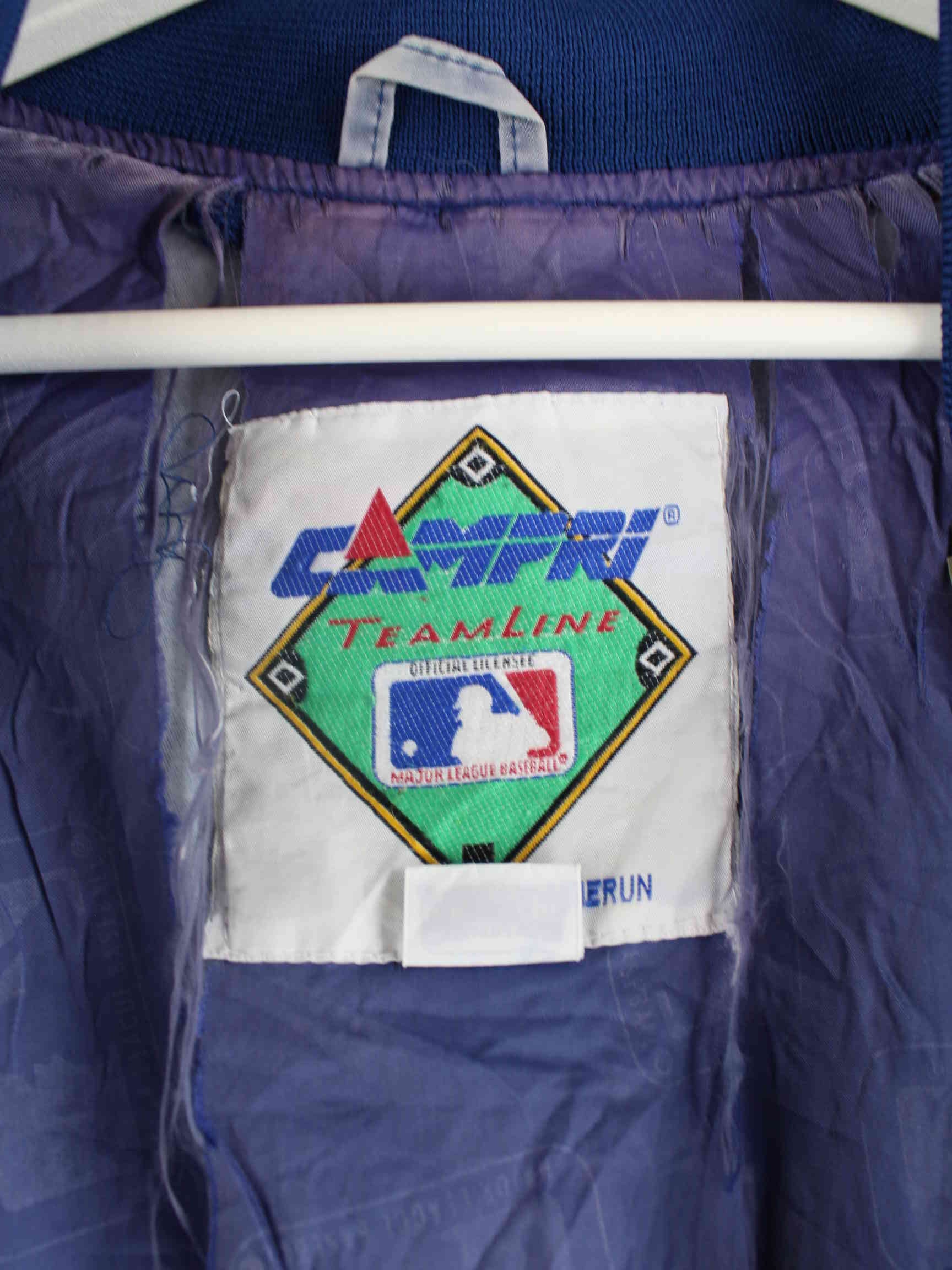 MLB 90s Vintage Yankees Embroidered Jacke Blau L (detail image 2)