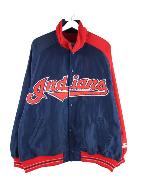 Starter 90s Vintage NFL Diamond Collection Cleveland Indians Jacke Blau XL