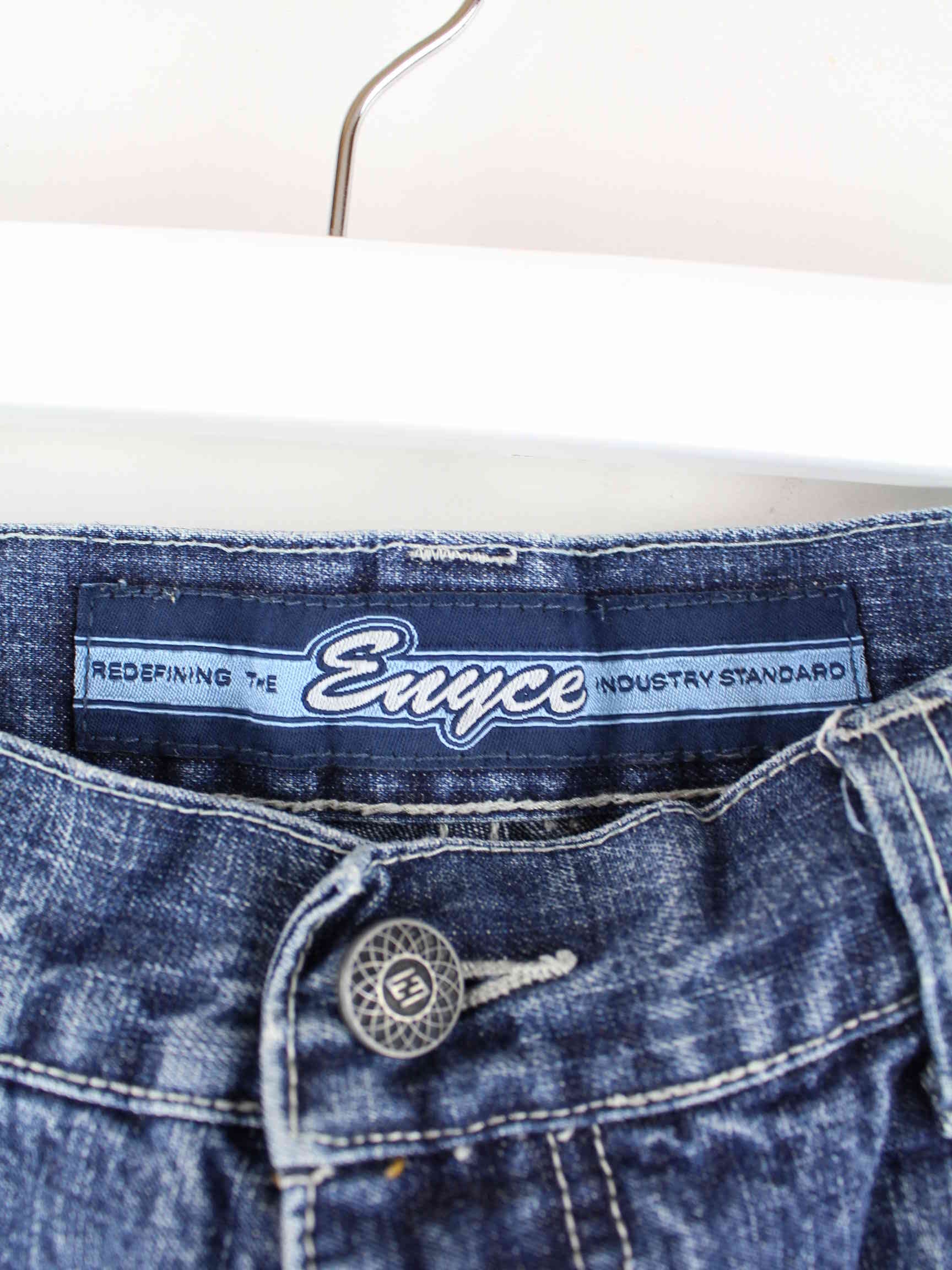 Vintage y2k Embroidered Baggy Jeans Blau  (detail image 1)