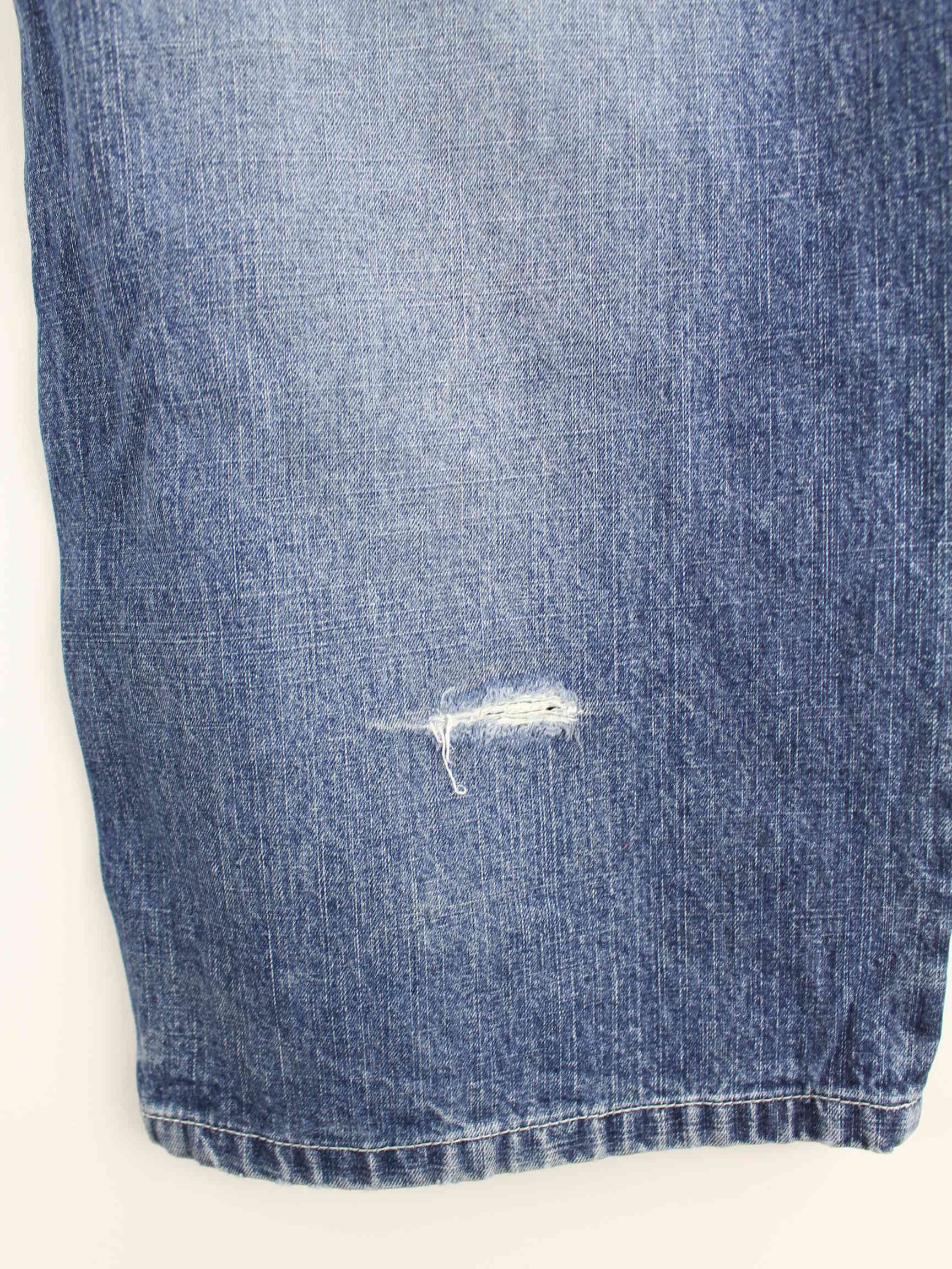 Vintage y2k Embroidered Baggy Jeans Blau  (detail image 3)