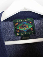 Camp David 80s Vintage Embroidered Sweater Blau L (detail image 3)