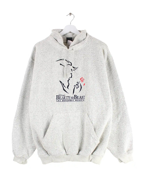 Disney 90s Vintage Beauty And The Beast Hoodie Grau L