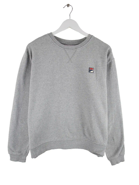 Fila Damen Basic Logo Patch Sweater Grau L