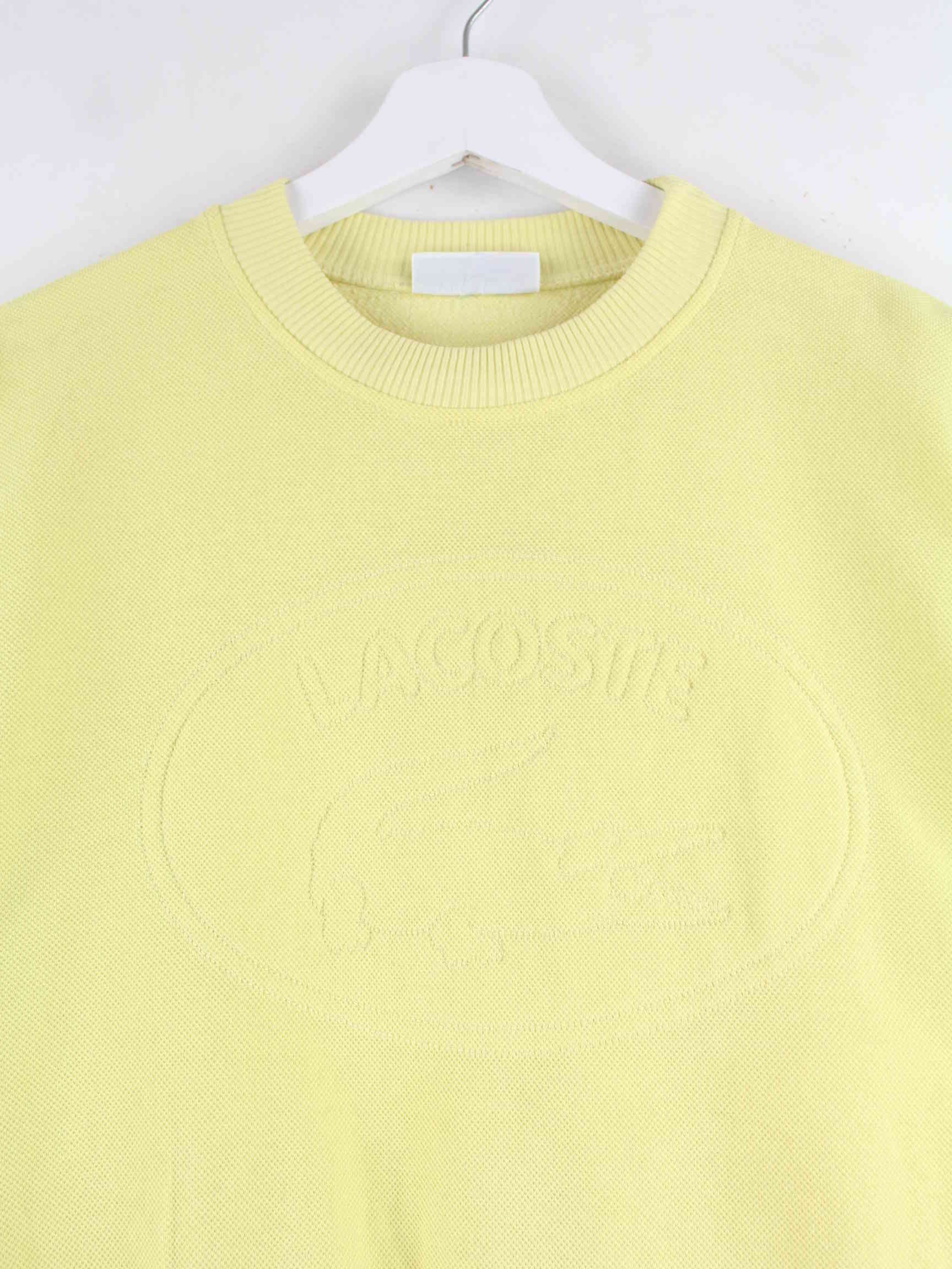 Lacoste Damen 90s Vintage Embroidered Sweater Gelb XS (detail image 1)