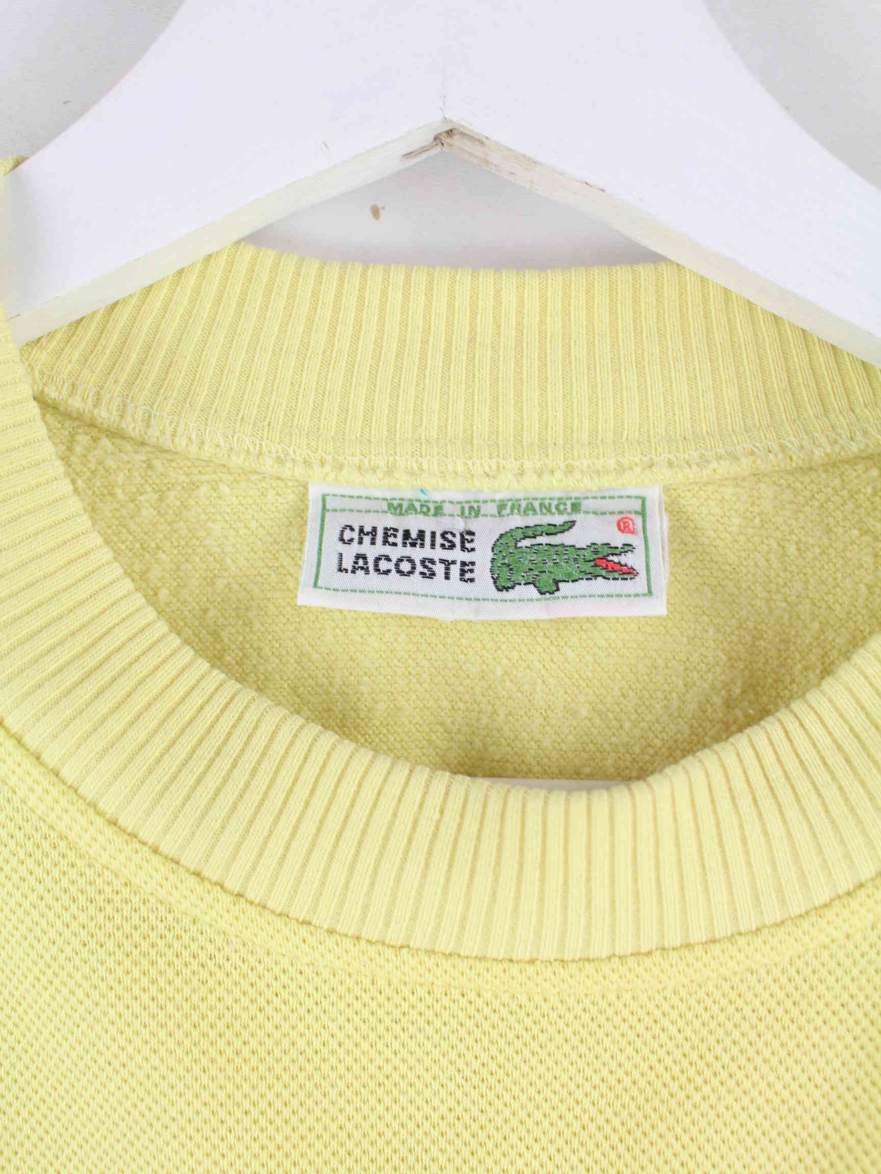 Lacoste Damen 90s Vintage Embroidered Sweater Gelb XS (detail image 2)